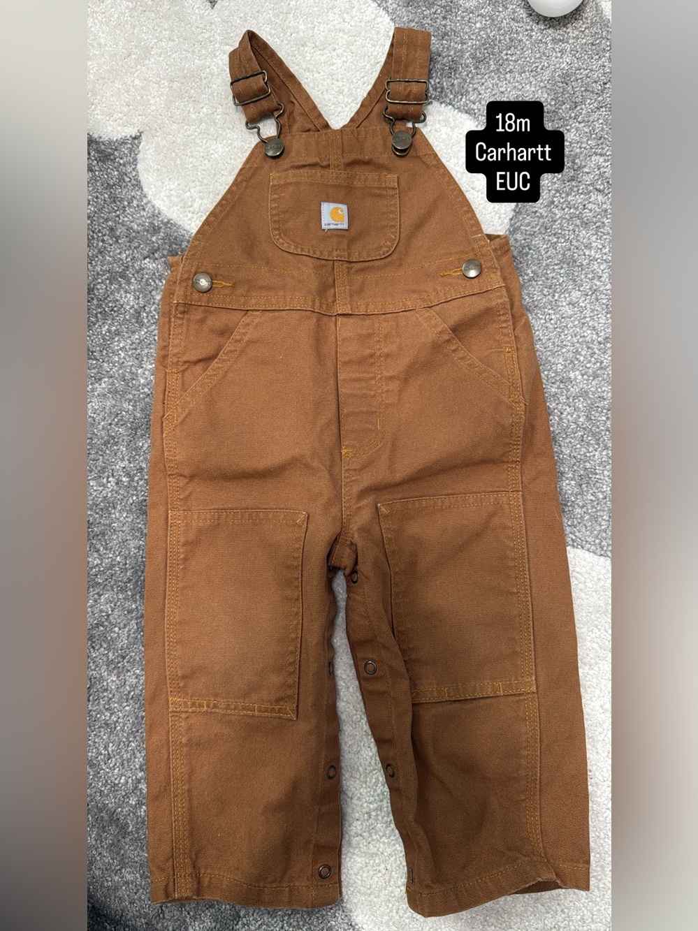 Carhartt Kids Brown Overalls - Toddler
